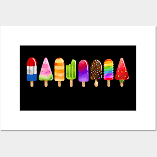 Celebrate Diversity Frozen Popsicle Treats Desserts Posters and Art